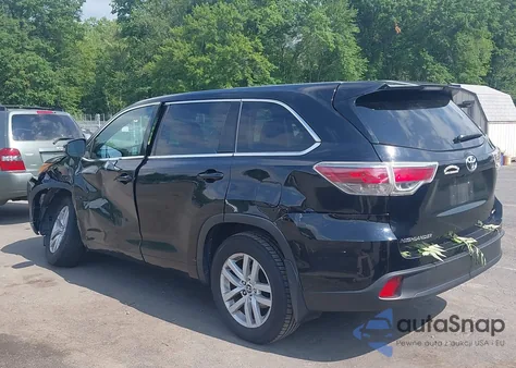 2016 Toyota Highlander Le V6 z USA, uszkodzony, nr VIN 5TDBKRFH2GS350905